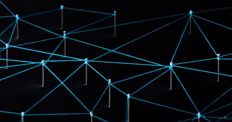 Network of connected dots
