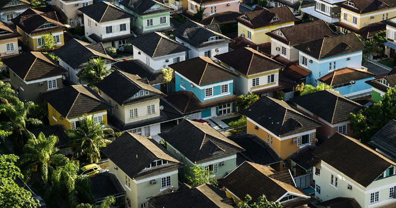 Cottage houses neighborhood
