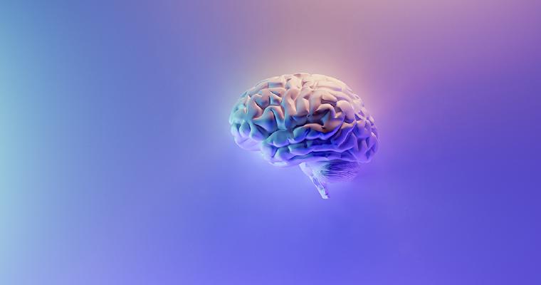 Human Brain symbol on the colourful background