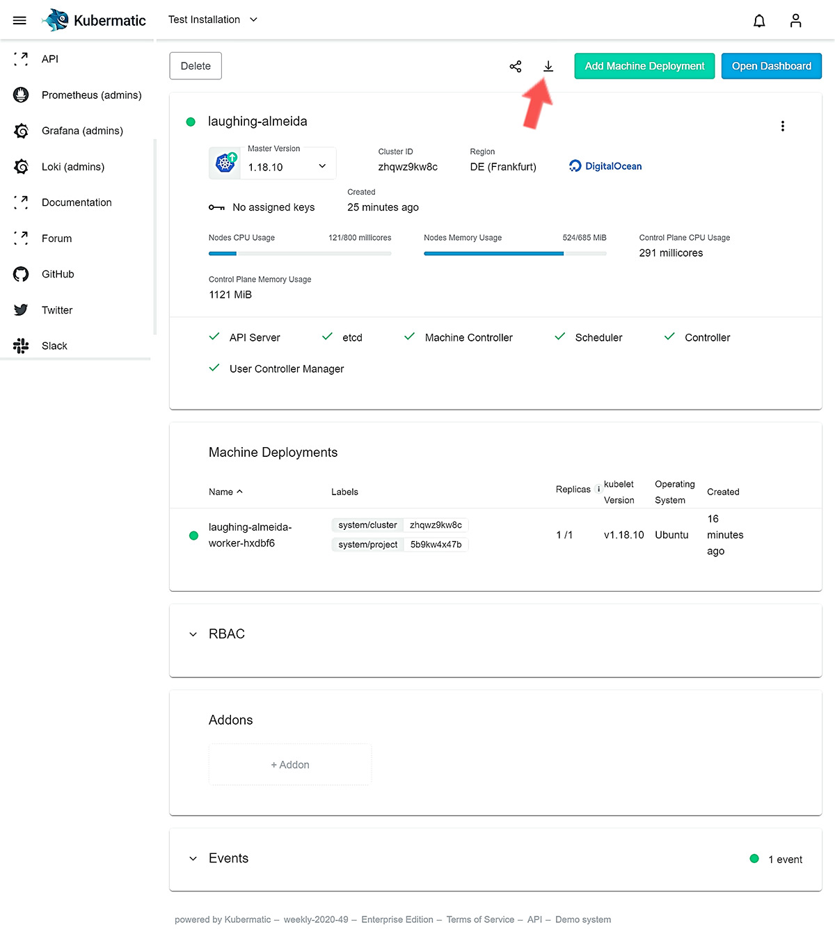 Kubermatic Kubernetes Platform_Connecting to Your Cluster