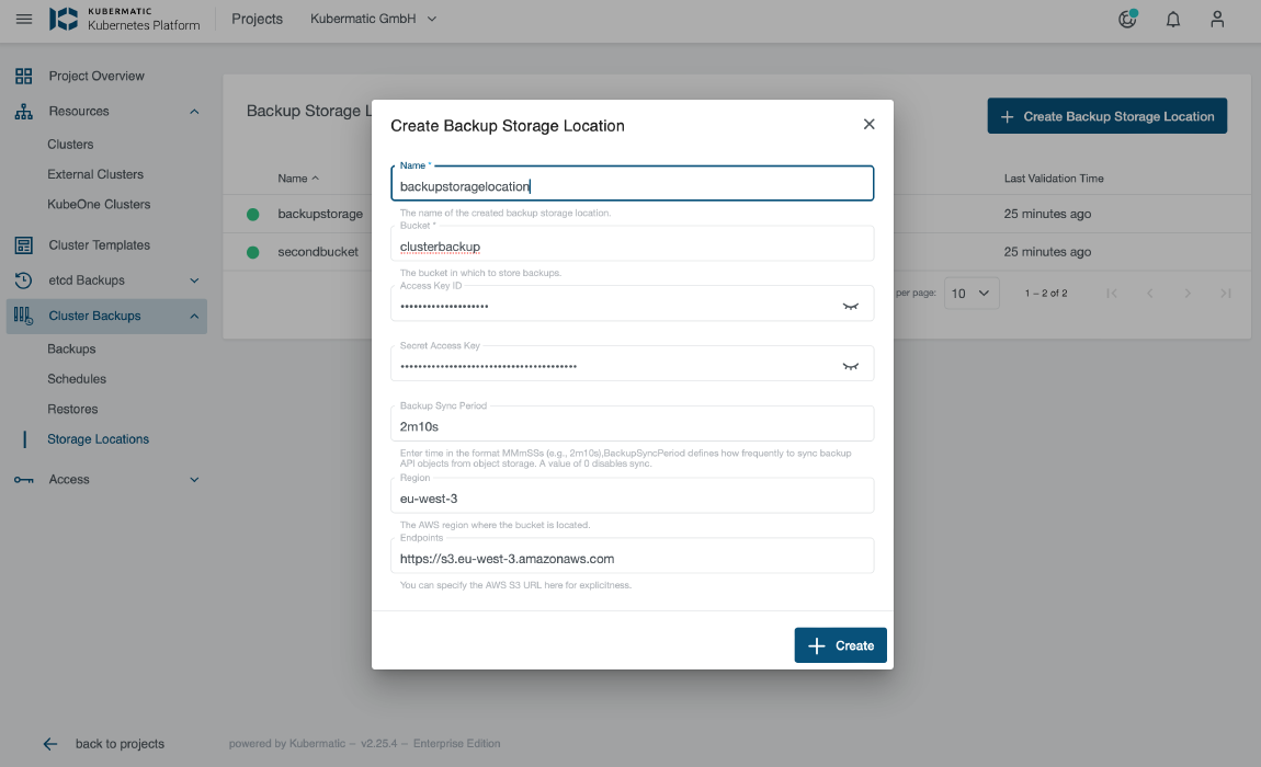 Kubermatic Kubernetes Platform AI application screenshot